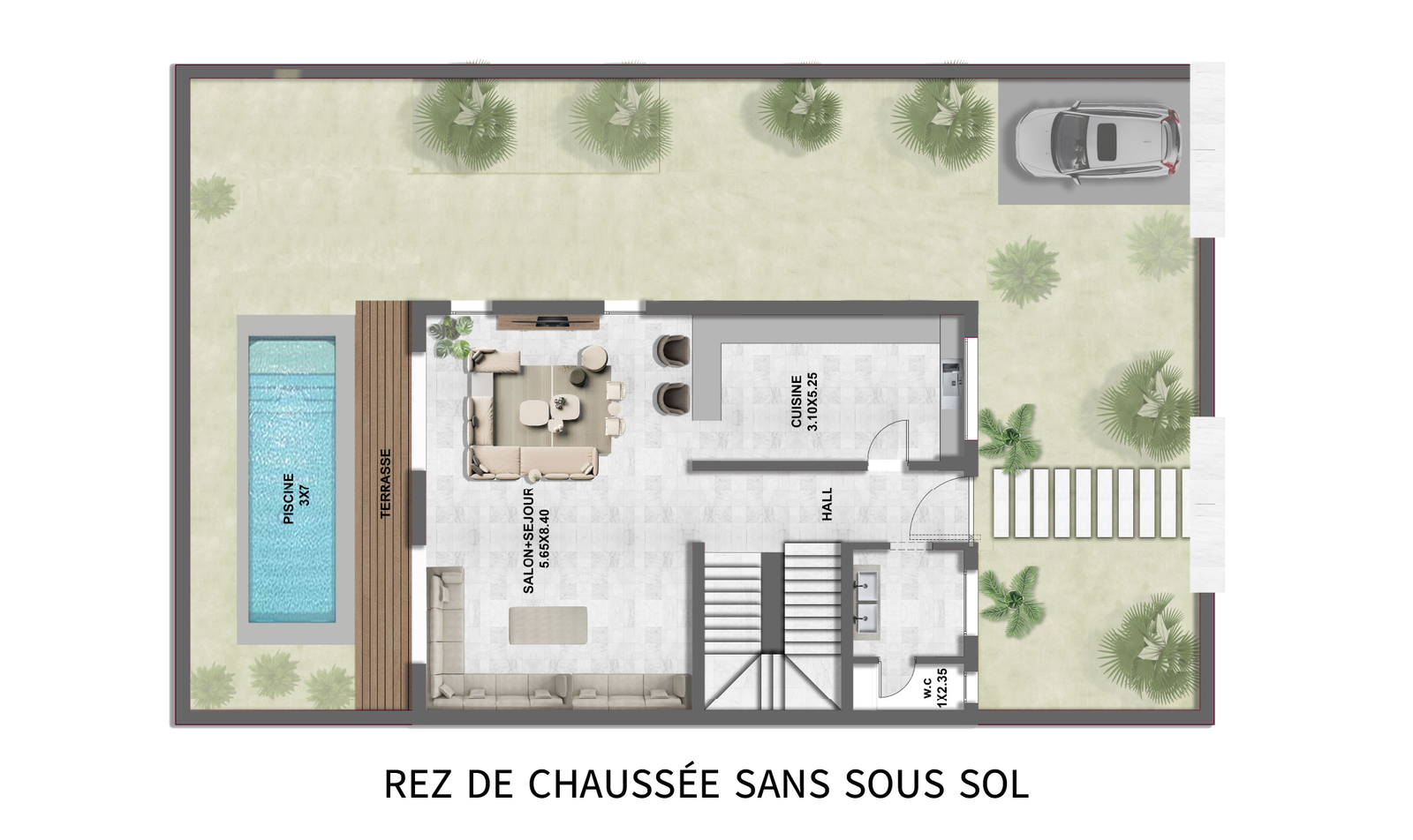 REZ DE chaussée sans SOUS SOL